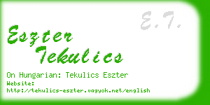 eszter tekulics business card